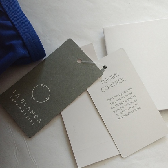 La Blanca Women's Mid Waist Hipster Bikini Swimsuit Bottom, China Blue, Size 10 - Picture 5 of 9